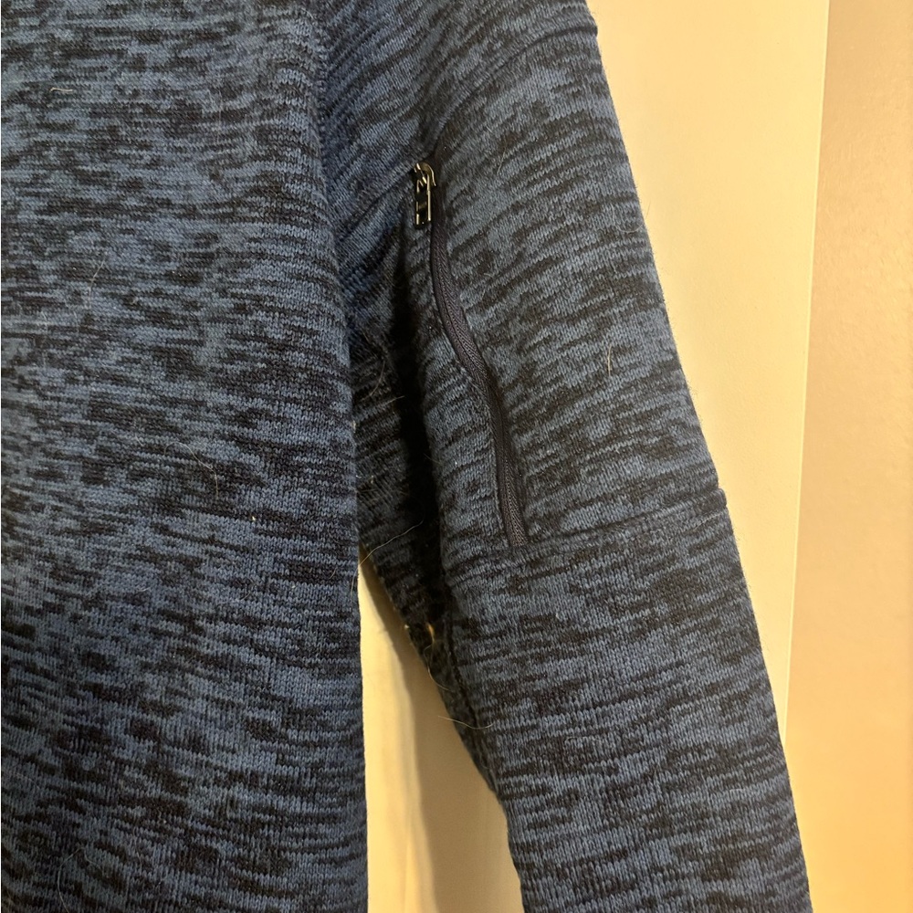 Land’s End Quarter-Zip Sweater, Women’s size L. Dark Blue. - Picture 2 of 5